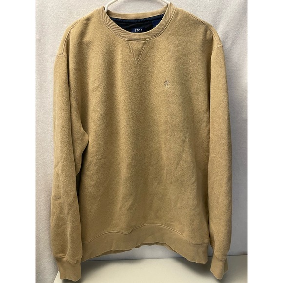 Izod camel color super soft men’s sweater lined size large - Picture 1 of 4